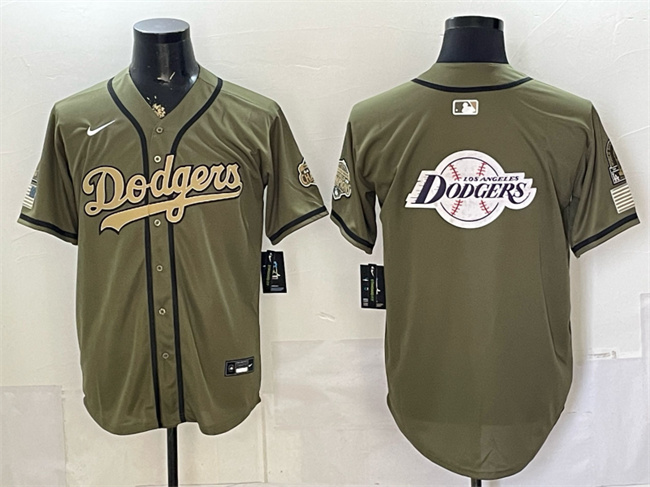 Men's Los Angeles Dodgers Team Big Logo Olive 2026 Armed Forces Day Stitched Baseball Jersey Men's Los Angeles Dodgers Team Big Logo Olive 2026 Armed Forces Day Stitched Baseball Jersey